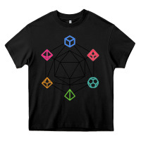 Black minimal dnd Heavy Core Tee - linhVisuals