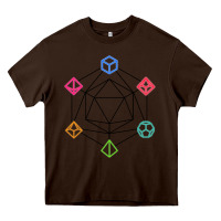 Chocolate Brown minimal dnd Heavy Core Tee - linhVisuals