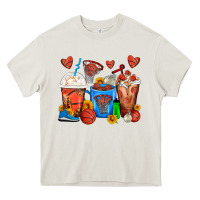 Cream Basketball Coffee Cups Heavy Core Tee - FaDigitalArtStudio
