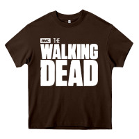 Chocolate Brown the walking dead blood Heavy Core Tee - linhVisuals