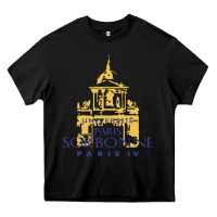 Black universite paris la sorbonne Heavy Core Tee - linhVisuals