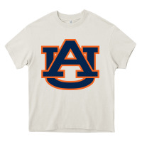 Cream Auburn tiger Heavy Core Tee - linhVisuals