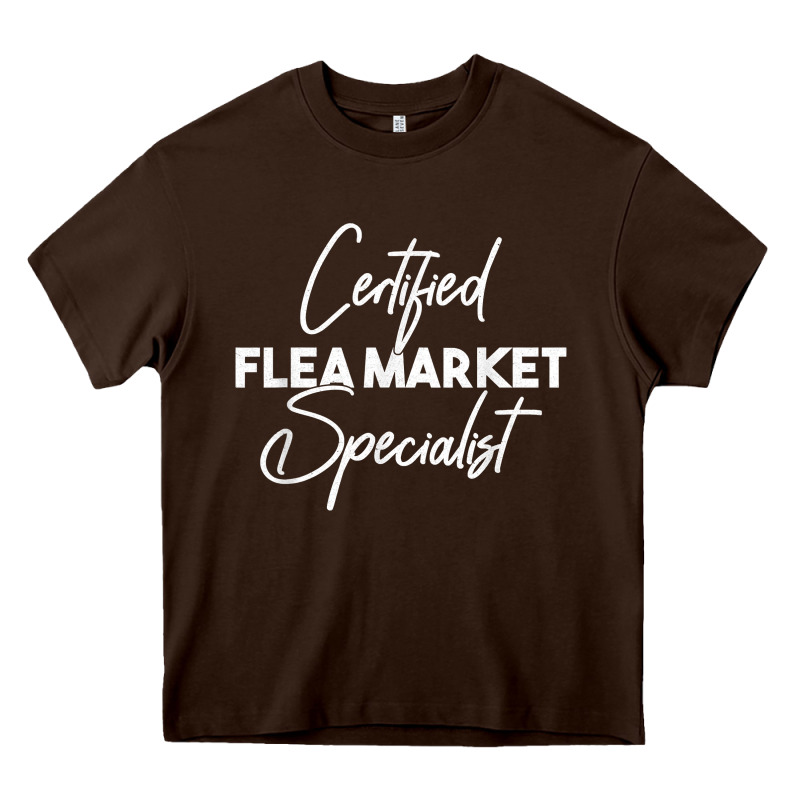 Certified Flea Market Specialist T Shirt Heavy Core Tee by linhVisuals | Teevron