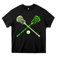 Funny Lacrosse St Patricks Day Boys Men Shamrock Ball T Shirt Heavy Core Tee | Teevron