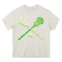 Cream funny lacrosse st patricks day boys men shamrock ball t shirt Heavy Core Tee - linhVisuals