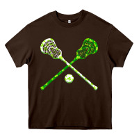 Chocolate Brown funny lacrosse st patricks day boys men shamrock ball t shirt Heavy Core Tee - linhVisuals