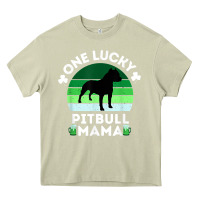 Mossy funny st patrick's day one lucky pitbull mama pitbulldog t shirt Heavy Core Tee - linhVisuals