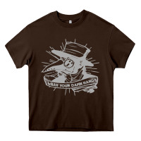 Chocolate Brown wash your damn hands Heavy Core Tee - linhVisuals