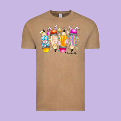 Easter Teacher Life Vintage Tee Designed By Cowhidedigitalart