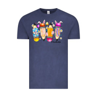 Vintage Denim Easter Teacher Life Vintage Tee - CowhideDigitalArt