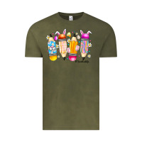 Vintage Olive Easter Teacher Life Vintage Tee - CowhideDigitalArt