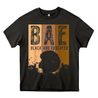 Asphalt black history month bae black and educated melanin women t shirt Heavy Core Tee - linhVisuals