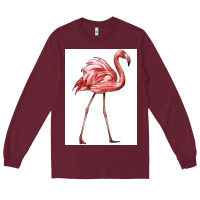 Burgundy Pink Flamingo Long Sleeve Tee - LillyAllenDesigns