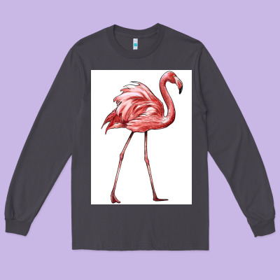Pink Flamingo Long Sleeve Tee Designed By Lillyallendesigns