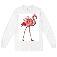 White Pink Flamingo Long Sleeve Tee - LillyAllenDesigns