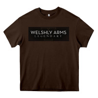 Chocolate Brown welshly arms 005 Heavy Core Tee - linhVisuals