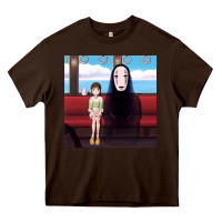 Chocolate Brown spirited away (3) Heavy Core Tee - linhVisuals