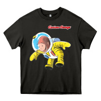 Asphalt curious george happy astronaut portrait t shirt Heavy Core Tee - linhVisuals