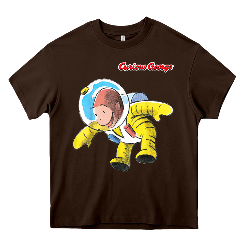 Curious George Happy Astronaut Portrait T Shirt Heavy Core Tee by linhVisuals | Teevron