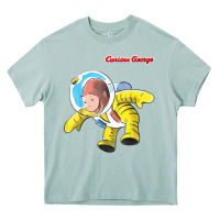 Arona curious george happy astronaut portrait t shirt Heavy Core Tee - linhVisuals