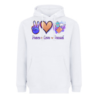 White Peace Love Dental Heavyweight Hoodie - Jasminsmagicworld