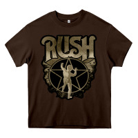Chocolate Brown Rush grey Heavy Core Tee - linhVisuals