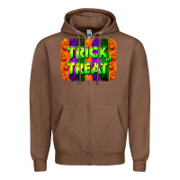 Chestnut trick or treat brushstroke Zipper Hoodie - Jasminsmagicworld