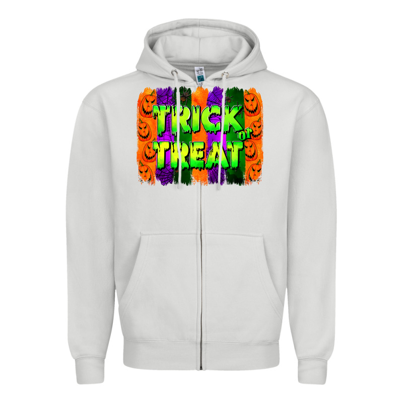 Trick Or Treat Brushstroke Zipper Hoodie by Jasminsmagicworld | Teevron