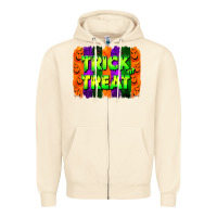 Sandshell trick or treat brushstroke Zipper Hoodie - Jasminsmagicworld