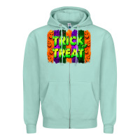 Seafoam trick or treat brushstroke Zipper Hoodie - Jasminsmagicworld