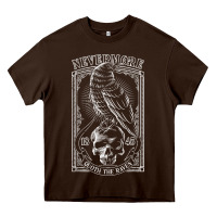 Chocolate Brown edgar allen poe the raven nevermore t shirt Heavy Core Tee - linhVisuals