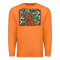 Carrot highland cow western background Premium Sweatshirt - RanaPortraitStore