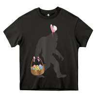 Asphalt funny bigfoot easter design with easter basket and bigfoot t shirt Heavy Core Tee - linhVisuals