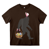 Funny Bigfoot Easter Design With Easter Basket And Bigfoot T Shirt Heavy Core Tee | Teevron