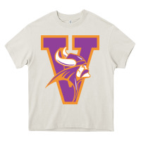Cream missouri valley college vikings vectorized Heavy Core Tee - linhVisuals