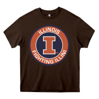 Chocolate Brown illinois fighting illini Heavy Core Tee - linhVisuals
