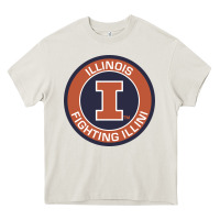 Cream illinois fighting illini Heavy Core Tee - linhVisuals