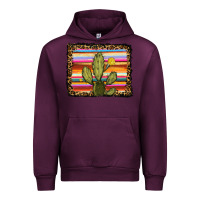 Mauve Wine serape leopard cactus Urban Hoodie - RanaPortraitStore