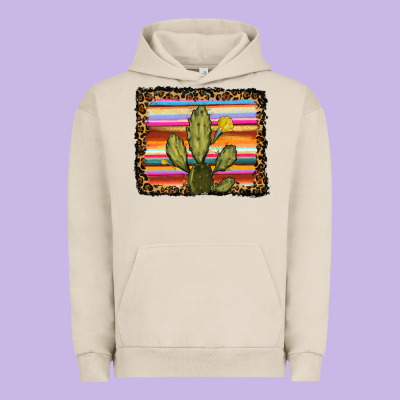 Serape Leopard Cactus Urban Hoodie Designed By Ranaportraitstore