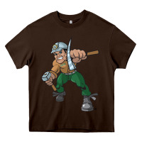 Chocolate Brown montana technological university orediggers vectorized Heavy Core Tee - linhVisuals