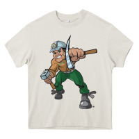 Cream montana technological university orediggers vectorized Heavy Core Tee - linhVisuals