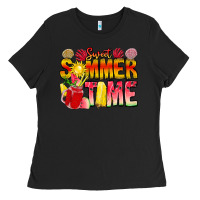 Black Sweet Summer Time Ladies Tee - CowhideDigitalArt