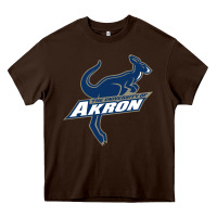 Chocolate Brown university of akron Heavy Core Tee - linhVisuals