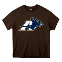 Chocolate Brown akron university zips Heavy Core Tee - linhVisuals