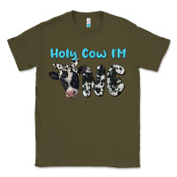Army Green holy cow i'm one Classic Tee - BarkalooDesign
