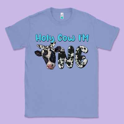 Holy Cow I'm One Classic Tee Designed By Barkaloodesign