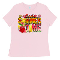 Bubblegum Pink Sweet Summer Time Ladies Tee - CowhideDigitalArt