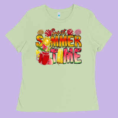 Sweet Summer Time Ladies Tee Designed By Cowhidedigitalart