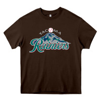 Chocolate Brown the tacoma rainiers Baseball Heavy Core Tee - linhVisuals