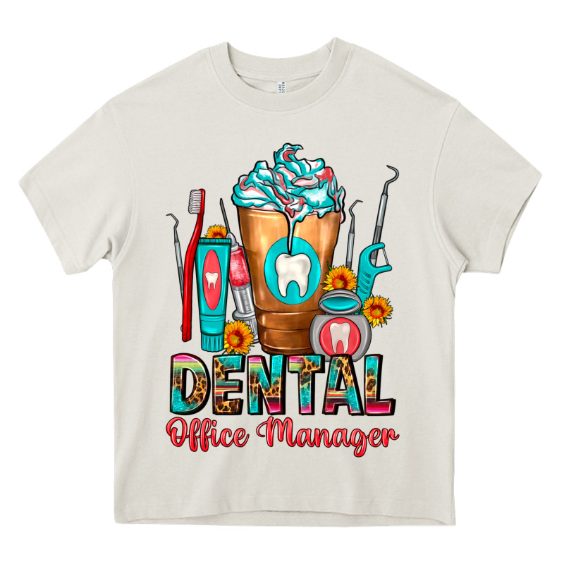 Dental Office Manager Cold Drink Frappe Heavy Core Tee by FaDigitalArtStudio | Teevron